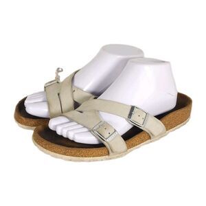 Birkenstock Women's Yao US9 EU40 Narrow Mineral Nubuck Strappy Slide sandals
